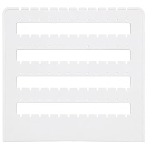 morel jewel plastic earring organizers - earring holder with 48 holes for studs earringhanging earrings display storage stand - white with plastic base