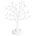 morel JEWEL TREE PLASTIC EARRING ORGANIZERS - EARRING HOLDER WITH 29 HOLES FOR STUDS, EARRING,HANGING EARRINGS, DISPLAY STORAGE STAND - WHITE WITH PLASTIC BASE.