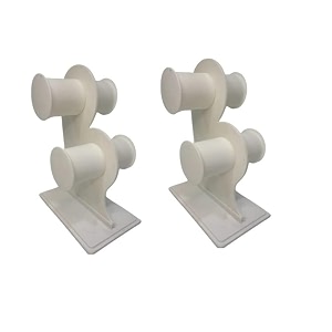 morel jewel white 2 roll bangle plastic jewelry stand - imitation jewellery display for showroom and bangle holder pack 2 2-roll-bengal-stand-white-pack2