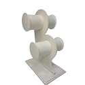 Morel Jewel White 2 Roll Bangle Plastic Jewelry Stand - Imitation Jewellery Display for Showroom and Bangle Holder