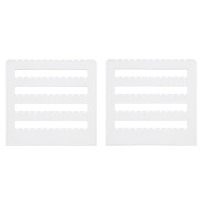 morel jewel white plastic earring organizers with 48 holes perfect for studs earringhanging display storage stand for showroom exhibition room decoration pack 2