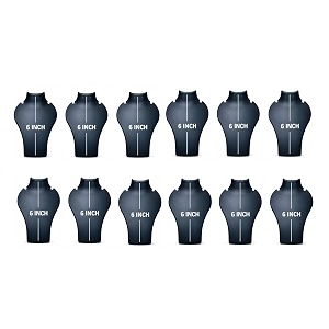 morel jewels black plastic necklace jewelry stand 6 inch jewellery necklace display stand black for neck chain moti mala display stand pack 12