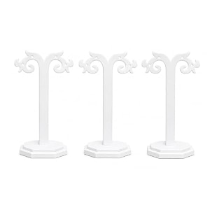 morel jewels earring organizer - earring holder for hanging earring studs earrings display storage stand white set of 3