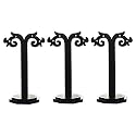 morel JEWELS EARRING ORGANIZER - EARRING HOLDER FOR HANGING EARRING, STUDS, BLACK PLASTIC EARRINGS DISPLAY STORAGE STAND BLACK. (SET OF 3)