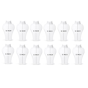 morel jewels white plastic necklace jewelry stand 6 inch jewellery necklace display stand white for neck chain moti mala display standpack 12