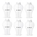 morel JEWELS WHITE PLASTIC NECKLACE JEWELRY STAND 6 INCH JEWELLERY NECKLACE DISPLAY STAND BLACK FOR NECK CHAIN MOTI MALA DISPLAY STAND (PACK 6)
