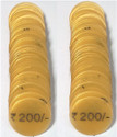 MOREL PLASTIC ROUND SHAPE RS200 TOKEN COIN CHIPS FOR SHOP CANTIN MILK DAIRY |TOTAL 100 Coin Bank