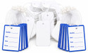 MOREL Price Tag Cards with Plastic Loop | Blank White Hanging Tag 200+200 + 500 LOOP LOOP Paper Label