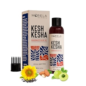 morela herbal kesh kesha hair oil for men amp women  ayurvedic hair oil  amla bhringraj amp almond oil  hair growth amp reduces hair fall  reduces dandruff amp strengthens hair pack of 2
