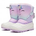 MORENDL Kids Snow Boots Waterproof Toddler Winter Girl Boy Insulated Fleece