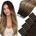Moresoo Injection Tape in Hair Extensions Brown Blonde 16 Inch 40g