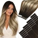 Moresoo Invisi Edge Tape in Extensions Brown Blonde Blend 18 Inch 40g