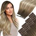 Moresoo Seamless Injected Tape in Extensions Brown Blonde 16 Inch 40g