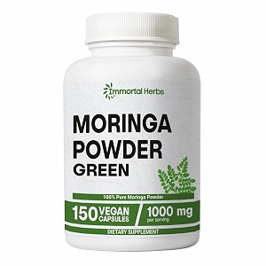 moringa capsules 1000mg strength 201 pure moringa leaf powder digestive amp immune support green superfood non-gmo amp gluten free
