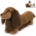MorisMos Dachshund Stuffed Animal, 43-Inch Long-Hair Dachshund Body Pillow