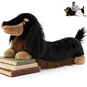 MorisMos Dachshund Stuffed Animal, 43-Inch Long-Hair Dachshund Body Pillow