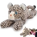 MorisMos Giant Cheetah Stuffed Animal Plush Pillow 4ft, 47" Extra Large Plush Cheetah Toy for Kids & Adults, Realistic Leopard for Christmas Birthday, Big Safari Stuffed Animal for Jungle Party Decor