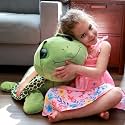 MorisMos Giant Sea Turtle Stuffed Animal Plush Pillow - 31.5" Big Stuffed Turtle Plush Pillow for Kid & Adult, Large Holiday Toy Gift for Marine Lovers, Cuddly Ocean Creature Decor,CE/CPC Certified