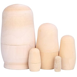 5pcs handmade wooden russian nesting dolls snowmen nesting dolls matryoshka dolls christmas birthday gift