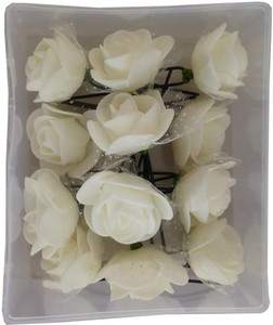 morningglory flower juda hair pins for girls hair styling - 12 pieces  off-white  hair pin white
