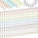 MorningRo 100 Pcs 5/8" Metal Double Loop Binding Wires Bulk Binding Coils