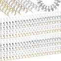 MorningRo 100 Pcs 5/8 Metal Double Loop Binding Wires Bulk Binding Coils