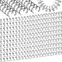 MorningRo 100 Pcs Metal Double Loop Binding Wires 5/8 Bulk Cinch Binding Wires Double Spiral Ring Coil Black Colors Twin Spines Combs 21 Holes 2: 1 Pitch Cinch Coil Machine Wire