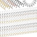 MorningRo 100 Pcs Metal Double Loop Binding Wires 9/16 Bulk Cinch Binding Wires Double Spiral Ring Coil 5 Colors Twin Spines Combs 23 Holes 2: 1 Pitch Cinch Coil Machine Wire