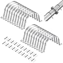 MorningRo 20 Pcs Hangers for 4" Dust Collection Hose and Pipe Stainless Steel Hose Hangers with Mounting Screws 4 Inch Dust Collection Fittings Collector Accessories