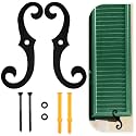 MorningRo 2pack Black 6.5 S Inch Shutter Dogs,Iron
