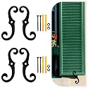 MorningRo 4 Pack Black 6.5 S Inch Shutter Dogs,Iron