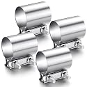 MorningRo 4 Pcs 2.5 Inch Exhaust Clamp Stainless Steel Exhaust Clamp