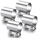 MorningRo 4 Pcs 3 Inch Exhaust Clamp Stainless Steel Exhaust Clamp