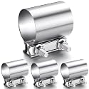 MorningRo 4 Pcs 4 Inch Exhaust Clamp Stainless Steel Exhaust Clamp