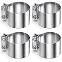 MorningRo 4 Pcs 5 Inch Exhaust Clamp Stainless Steel Exhaust Clamp
