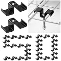 MorningRo 50 Pcs 1" Metal Grating Saddle Clip for Screw Size 1/4 ", Black