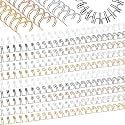 MorningRo 50 Pcs 5/8 Inch Metal Double Loop Binding Wires Bulk, 5 Colors