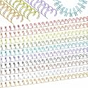 MorningRo 50 Pcs 9/16 Metal Double Loop Binding Wires Bulk Binding Coils