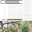 MorningRo 50 Pcs Fruit Tree Branch Spreaders, M Limb Spreader, Tree Branch Puller with Plastic Hose, Branches Bender Support Tool for Trees Open Angle Pull &amp; Shaping Seedlings (3.94 Inch &amp; 10 Inch)