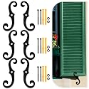 MorningRo 6 Pack Black 6.5 S Inch Shutter Dogs,Iron
