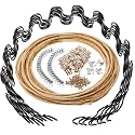 8 Pcs 27'' Couch Upholstery Spring Repair Replacement Kit - 8 Heavy-Duty Springs, 16 Spring Clips, 64 Nails, 40ft Steel Stay Wire for Fixing Sagging Cushions in Sofa Recliner Chair