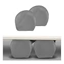 MORNYRAY Tire Covers 2 Pack,Waterproof Anti-UV Snow Sun Rain Tire Covers for RV,Truck, SUV, Trailer, Camper. (Charcoal, Fits for Tire Diameters 24" - 26")