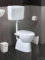 Moro ROUND.EWC+FLUCTANK Floor Mounted | Western Commode | Made For Ceramic | Floor Mounted S-Trap European Commode Set Western Commode (White) Western Commode (WHITE)