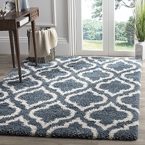 Moroccan Design Microfiber Hand Woven Shaggy Carpet