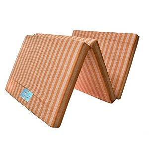 25 inch dual comfort reversible foldable uhd foam single bed mattress 3 fold orange
