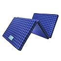 2.5 Inch Dual Comfort Reversible Foldable UHD Foam Single Bed Mattress 3 Fold Blue &amp; Black