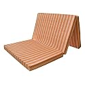 2 Inch Dual Comfort Reversible Foldable UHD Foam Single Bed Mattress 3 Fold Inch Orange