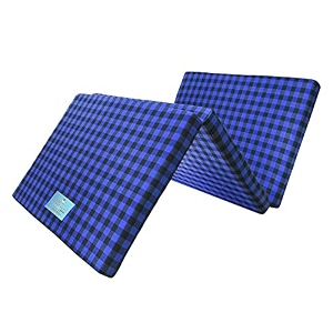3 inch dual comfort reversible foldable uhd foam single bed mattress 3 fold blue amp black