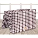 3 Inch UHD Foam Three Fold Single Bed Reversible Mattress Maroon (72 x 35 x 3) || Foldable Lightweight Gadda for Travel Picnic