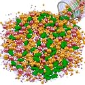 Morofme 3.5 oz Christmas Sprinkles Christmas Tree Sprinkle Holiday Sprinkle Cupcake Topper Mini White Red Pearl Mix Edible Golden Star Christma Candy Sprinkles for Dessert Cake Toppers Cookie